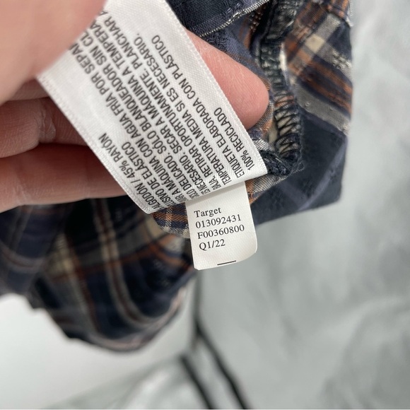 Universal Thread Balloon Sleeve Plaid Shift Dress Womens Sz S Small NWT - Picture 5 of 9